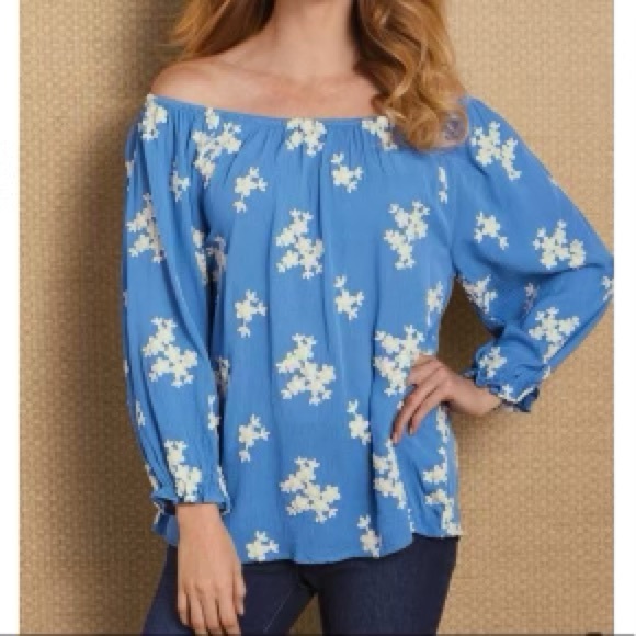 Soft Surroundings Tops - Soft Surroundings Avignon Embroidered Floral Top